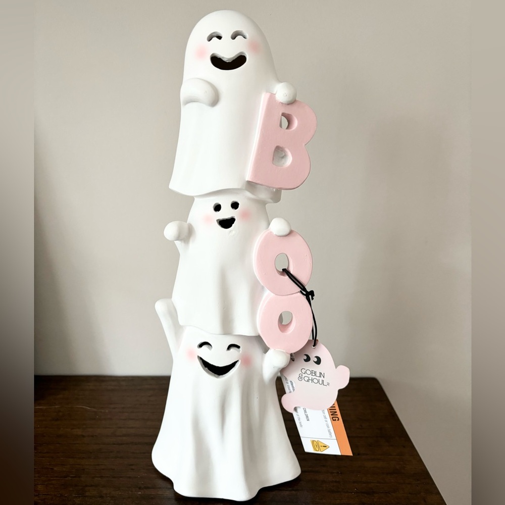 🩷👻Halloween LED BOO Ghost Trio Decor